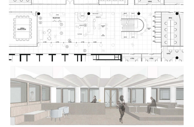 Arrival Space Plan - Foolscap Studio