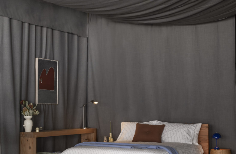 Drapery and Mark Tuckey furniture. Artbank artwork. - Dion Robeson