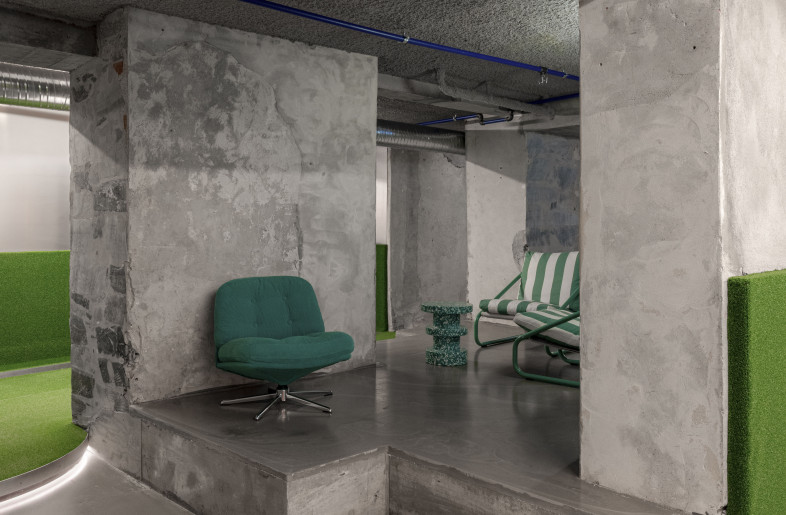 Seating arrangements around the islands and the existing structure. - Ben Speck