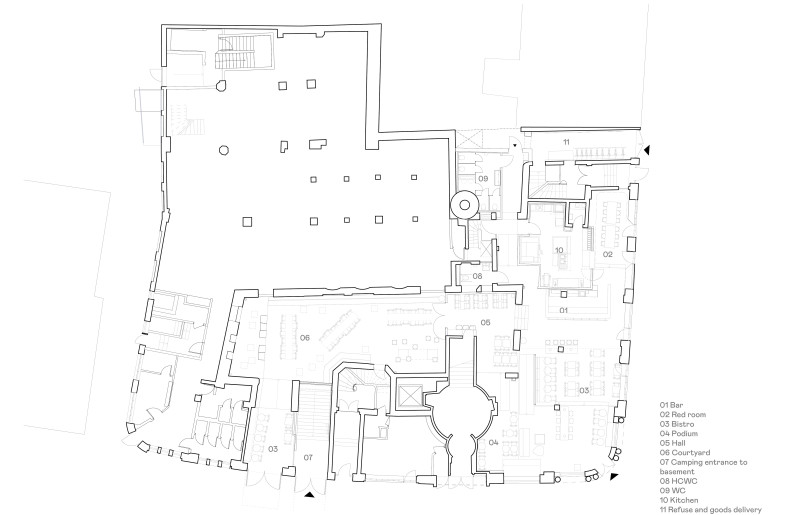 Groundfloor - cantine and background - LOCAL