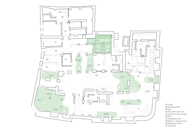 Underground plan - mini golf - LOCAL
