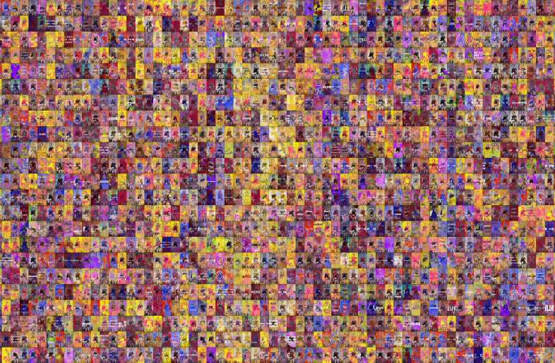 Digital collage mock-up showcasing the diverse Nightingale portraits generated by visitors through the AI interactive, reflecting endless perceptions and interpretations. - Uncharted Limbo Collective