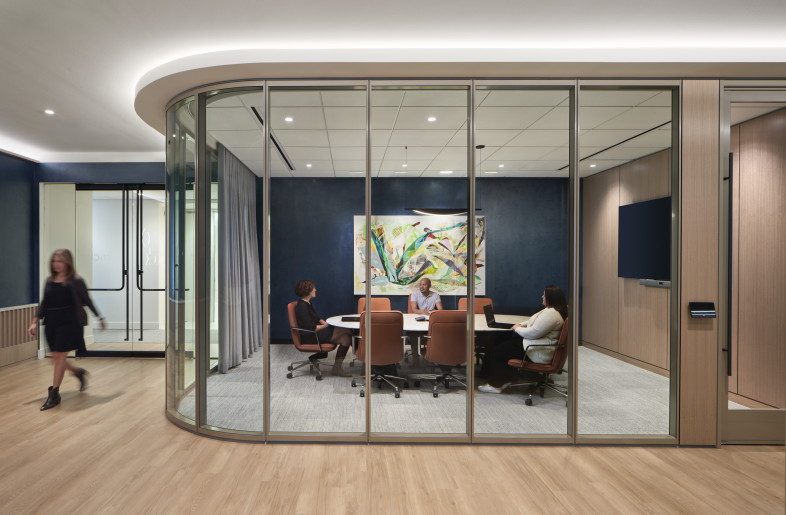 Curved forms, fluted details, and unifying colors evoke dynamic motion. - Andrea Calo