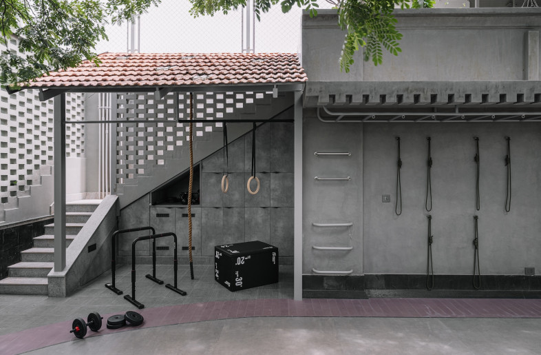 An outdoor terrace doubles as a gym and workout space. - Ishita Sitwala