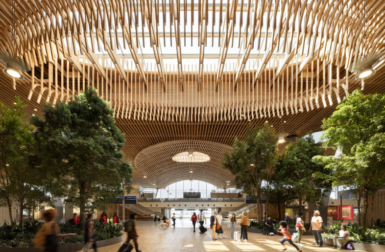 Garden Seam: view to pre-security market and airfield beyond - Ema Peter