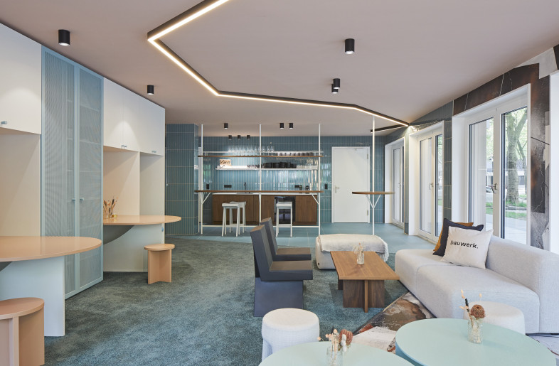 Co-living area for work and social gatherings - Hufton+Crow
