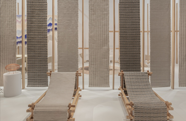 HOS Collection shown at Gandia Blasco Group Salone del Mobile '25 Booth designed by Kenko Kuma - Patricia Parinejad