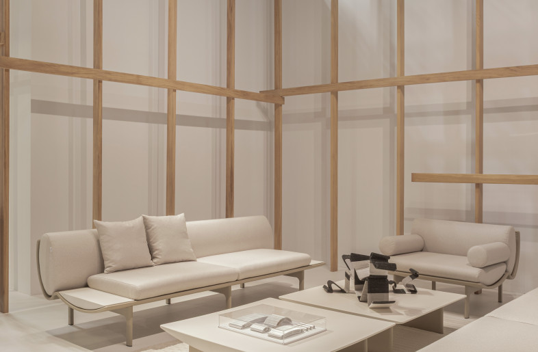 Dunne Collection shown at Gandia Blasco Group Salone del Mobile '25 Booth designed by Nao Tamura - Patricia Parinejad