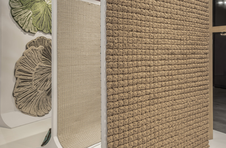 Momos  Collection (by Jose A. Gandia-Blasco Canales), Tramas (by  Romero&Vallejo), Botanica (by Bodo Sperlein) shown at Gandia Blasco booth at salone del mobile '25 - Patricia Parinejad