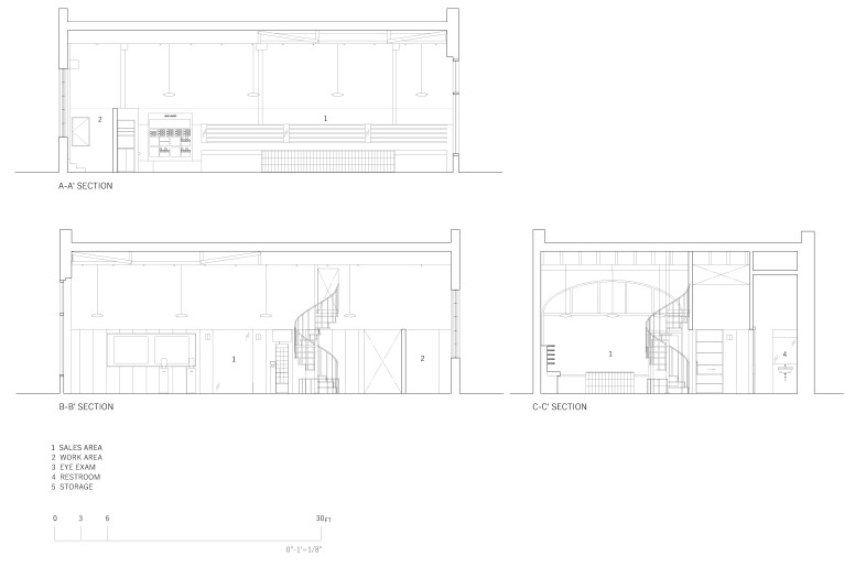 Interior elevations - Fumiko Takahama + Tomohiko Komatsu Architects Co., Ltd.