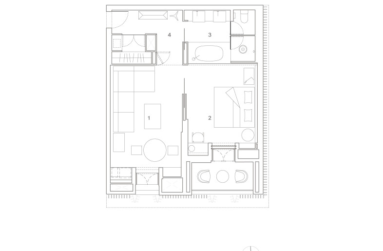 Studio Floor Plan | Pulso Hotel - Studio Arthur Casas