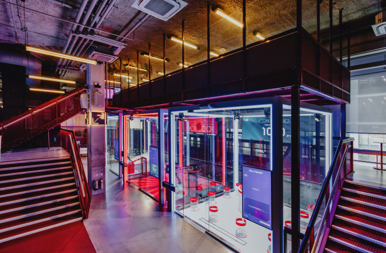 4 Cubes are stacked one on top of the other while a ‘roof top’ space carries private parties. - curtesy of "The Cube"