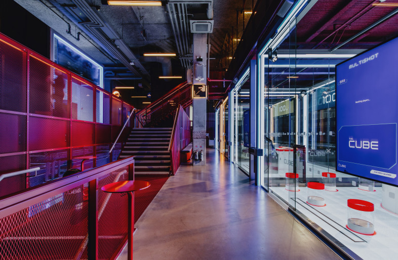 4 cubes at Mezzanine level serve as a destination and circulation  . - curtesy of "The Cube"