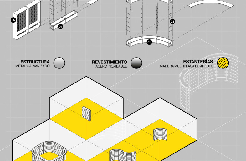 Axonometric project description - Crudo Oficina
