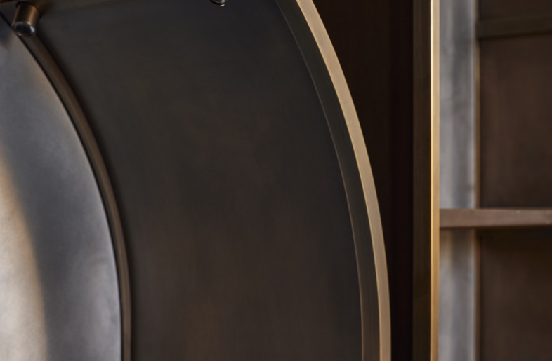 Detail of the exhibition arches handmade by a metalworker. - Elias Hassos