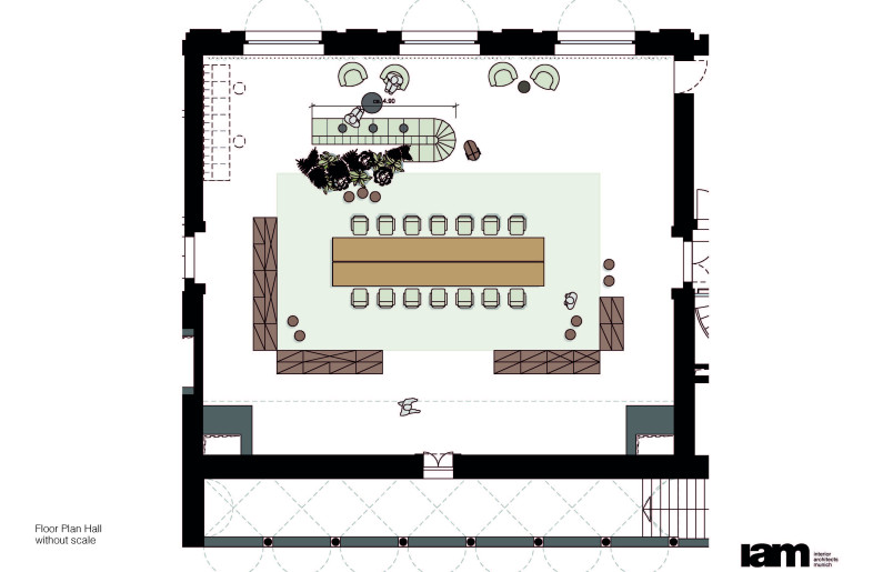 floorplan hall - without scale - iam interior architects munich