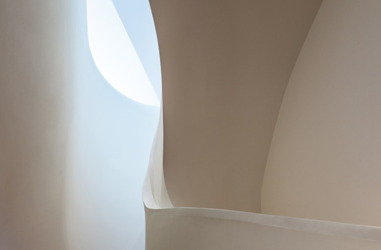 spiral stair leading up to the top floor - Ziling Wang