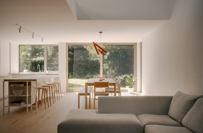 The backyard extends the interior with a summer kitchen and covered veranda designed for welcome but fleeting warm Quebec days. - Felix Michaud
