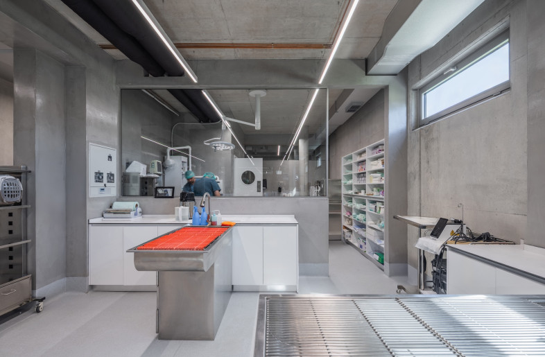 The spatial organization makes plenty of room for veterinary practitioners to do their work. - Leonit Ibrahimi