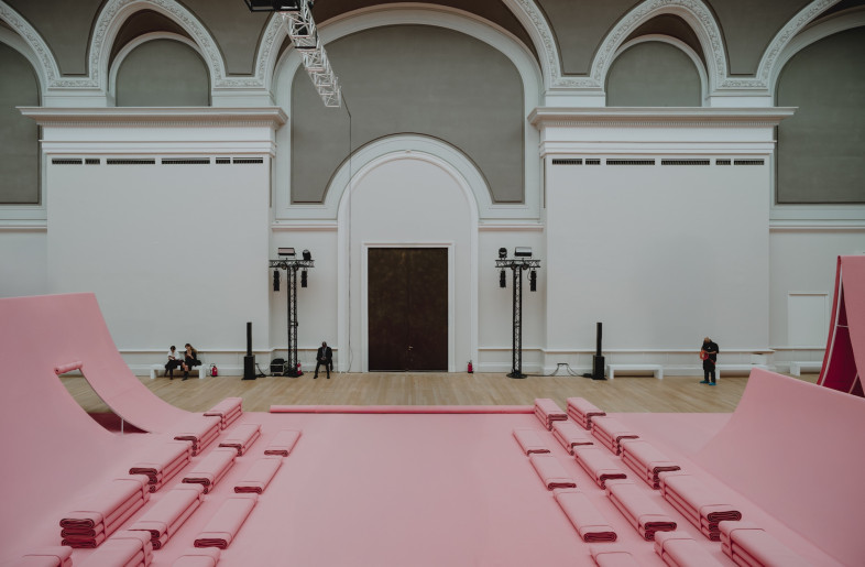A textile palace creates a temporary home for talks, art and events for the duration of the museum's closure. - Riccardo de Vecchi