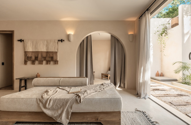 RA!’s material strategy further anchors Hacienda Wabi in the Tulum terrain. Monumental stone foundations complement Chukum plaster – a tactile, natural finish that will patina beautifully over time. - Ariadna Polo