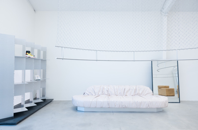 From the curved, glossy sofa to the raw, unadulterated fibreglass, ‘every element’, Baldini says, ‘is designed to spark curiosity and imagination.’ - Gian Barbarona