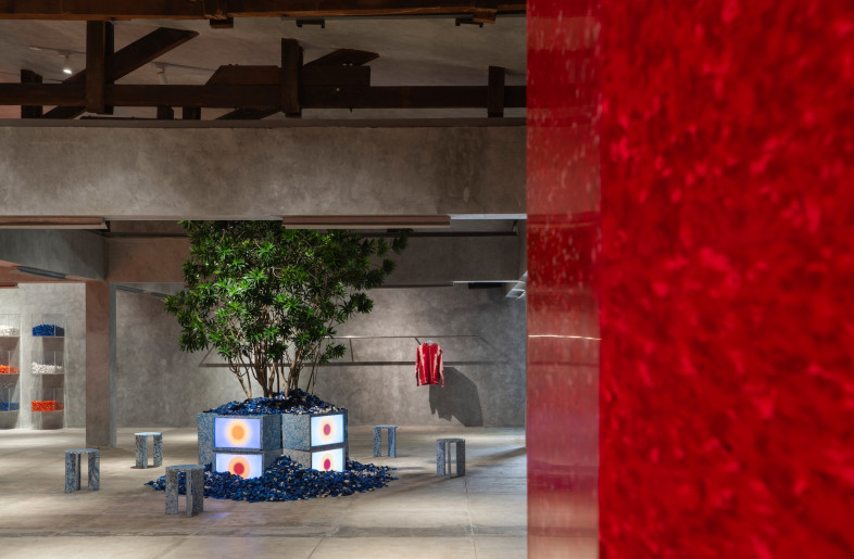 The funky, modular interior functions as a large-scale installation – and a natural extension of the façade. - Ernest Theofilus