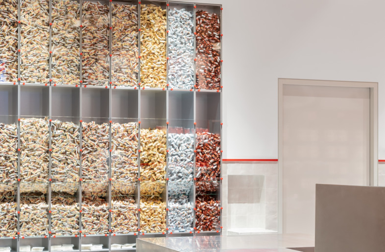 This sense of immersion continues in the store’s multisensory displays: rotating totems presenting a ‘galaxy of wafers’ and towering pick-and-mix stations invite playful exploration, sparking appetite before aroma even enters the air. - Marco Cappelletti