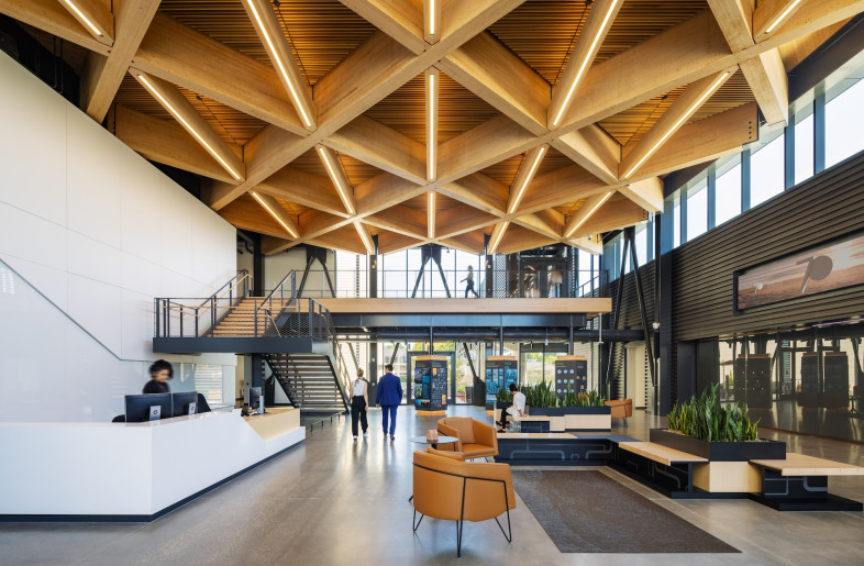 Frameweb | A timber-built, biofuel-powered municipal building takes ...