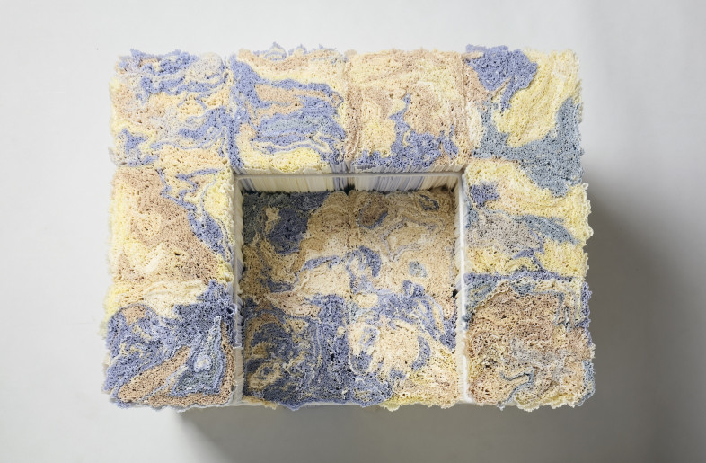 Frameweb | Jan Fabre creates life-sized mosaics from iridescent