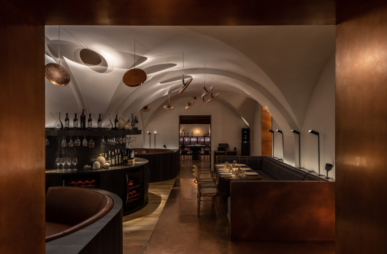 One of the restaurant's halls. View from the copper bridge. - Andriy Bezuglov