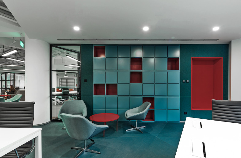 Contemporary office organization that features casual gathering niches. - YANG Chaoying