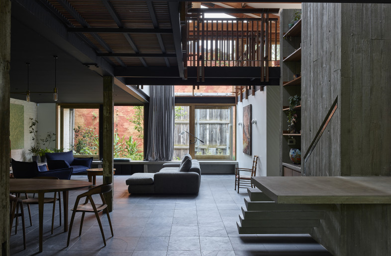 The project was to combine a warehouse and adjacent workers cottage into a single family home in the inner city suburb of Fitzroy, Melbourne. - Derek Swalwell