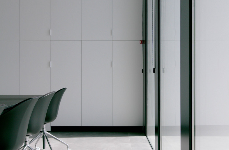Detail: Light from External Fins Penetrating Meeting Room - Rakel Vella