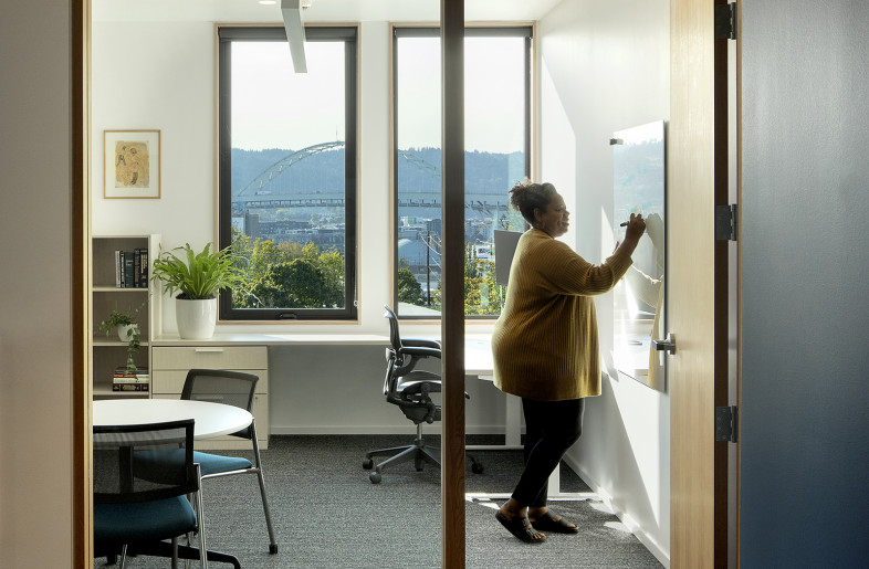 Equitable workspaces ensure that all Meyer staff have access to daylight, nature, and views - Jeremy Bittermann