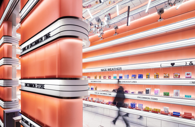 The systematic interface of Uncommon Store, a collaboration of Hyundai Group and AWS, can be accessed through QR codes. Implications of QR codes recognize the individual customer and provide specialized experience to each. - Yongjoon Choi