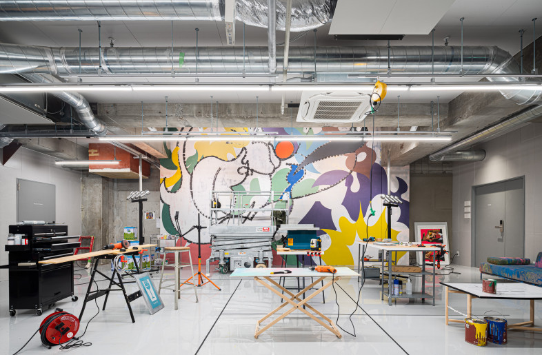 Interior View of BnA_WALL:  B1 Factory Space - Photo: Tomooki Kengaku
