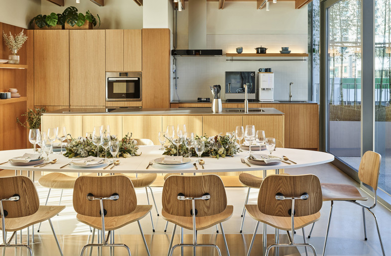 A private kitchen space where visitors can cook and share foods with their family and friends - ‘Experience’ section