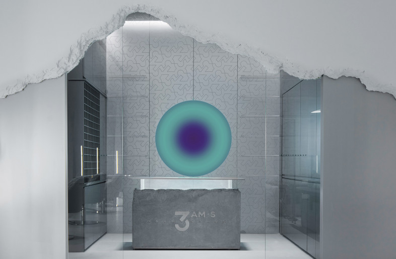 Emancipate the privacy of the traditional dye cream work area, and present the process of “Research” of dye cream blending to customers like Japanese materials. - Design Plus Design