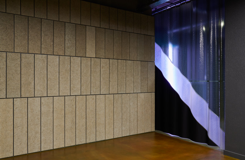 View of the entrance from the hall (with curtains) - junpei kato