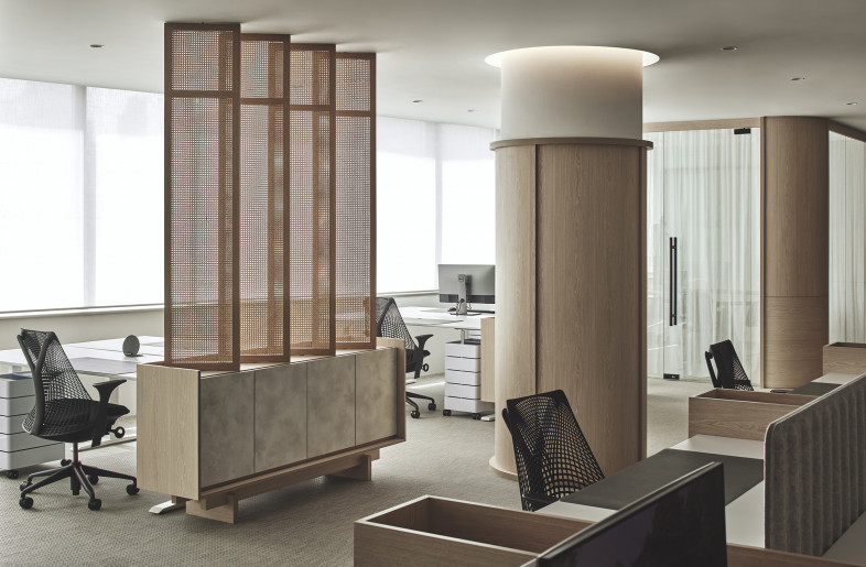 Overview of T Office—The space is designed as a calm and soothing environment for work. - Studio Periphery