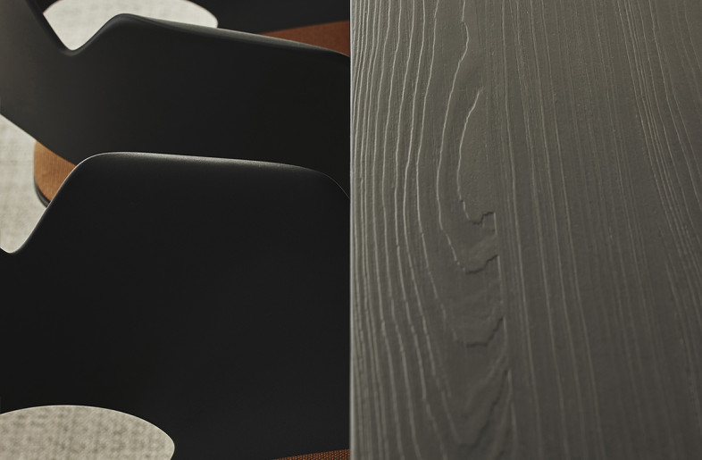 Detailed close-up of the main meeting room. - Studio Periphery