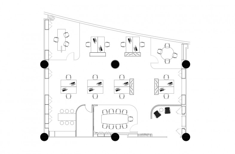 The final project plan is openly-configured for a fluid and unrestrictive flow. - Right Angle Studio
