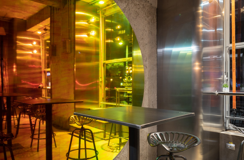 the dialogue between existing and proposed. A contrast of colors and textures. - Vlad Patru