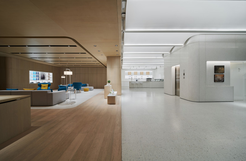 Reception area on the second floor - FANGFANG STUDIO