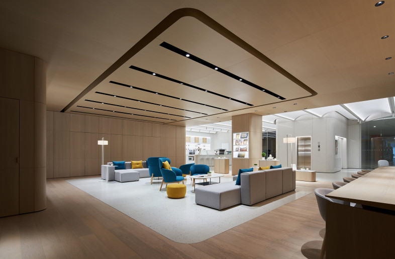 Reception area on the second floor - FANGFANG STUDIO