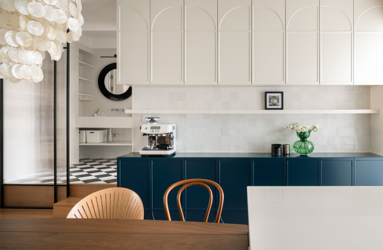 Every main space is being given at least one display surface. The display function is achieved in the middle part of the cupboard. - Charles LV