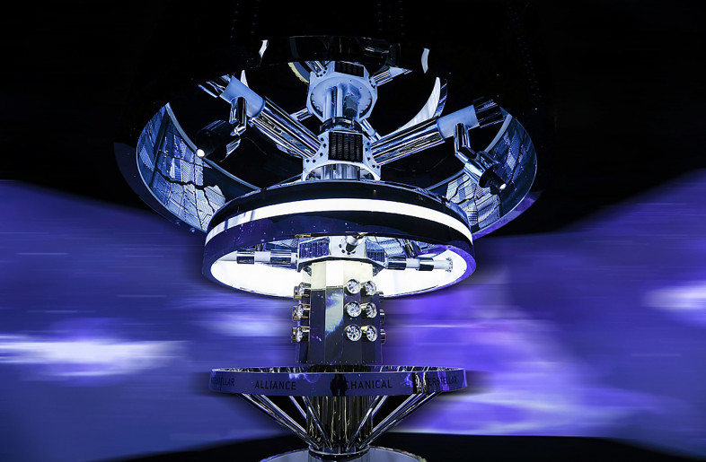 Planck Time-Curvature Space Raft：Interactive dynamic art installation. To the concept of hyperspace spacecraft, shaping a flight city to explore the universe. - Zhaoliang Qin