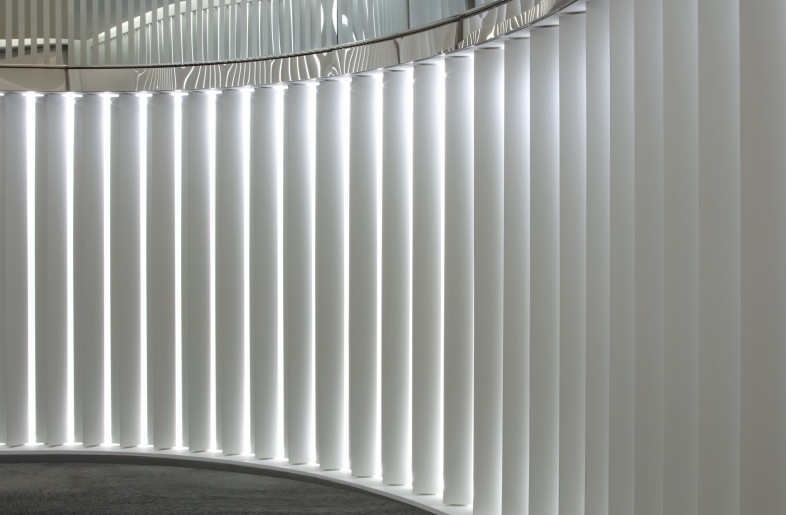 Illumination on the background with gradual shift of lighting effect every 15  minutes - Alan Chan Design Company