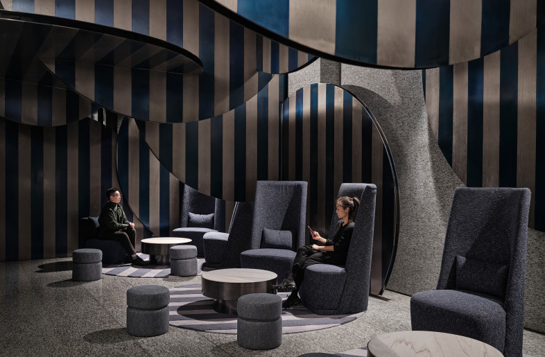 The main concept is ‘circus’ - it has been the main form of entertainment since the old days. Stripes of the decoration resemble the pattern appeared in the circus tents. - Jonathan Leijonhufvud Architectural Photography